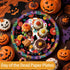 ZULYSTO 100 Pack (507" 509")-Disposable Set Day of the Dead Party Supplies Paper Plates + Plates for Halloween Party