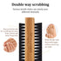 Wooden Cleaning Finger Nail Brush with Nylon Charcoal Bristles & Hanging Rope, Double-Sided for Scrubbing Fingernails