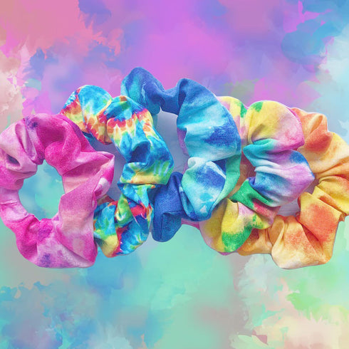 IVARYSS 20 Pieces White Scrunchies for Tie Dye, DIY Cotton Bow Scrunchies, Hair Accessories for Girls and Women