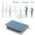 Manicure Sets Pedicure Kits 7 in 1 Stainless Steel Nail Clipper Personal Care Tools with PU Leather Case