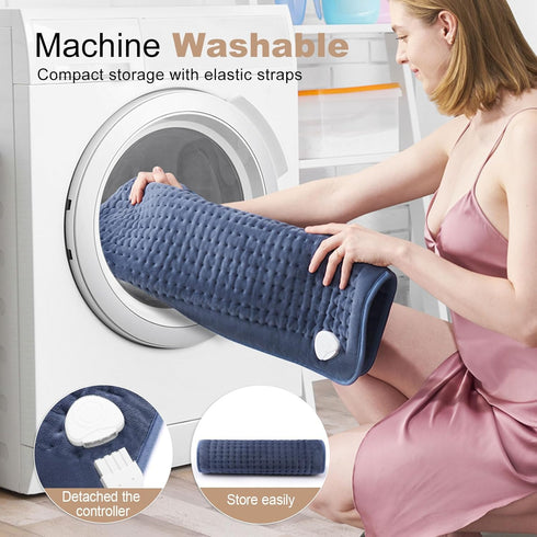 Extra Large Heating Pad for Back Pain Relief, 33 x 17, Portable for Shoulder, Neck, Cramp, with Timer & Temperature