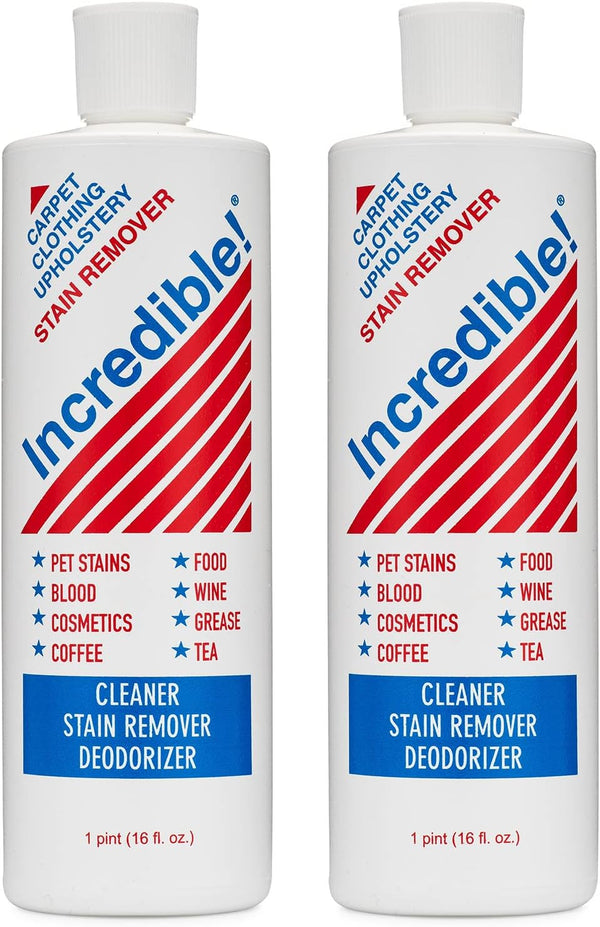 Stain Remover for Clothes, Carpets, Mattress & Upholstery, Removes Most Household Stains - 16 oz (2 Pack)