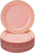 SILVER SPOONS Elegant Disposable Plates, (24 Piece) Heavy Duty Dinner Set 10.25”, Fine Dining Plastic Dishes