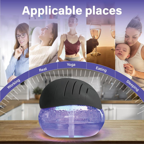 Lmtlinda 3 10 ml Air Aroma Diffuser - Colorful Night Light and Soothing Water Flow Sound - Suitable for Children, Pets