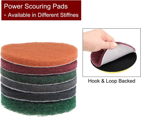 HARFINGTON 15pcs 4 Inch Drill Power Brush Scouring Pads 800-1000 Grit for Bathroom Kitchen Household Cleaning
