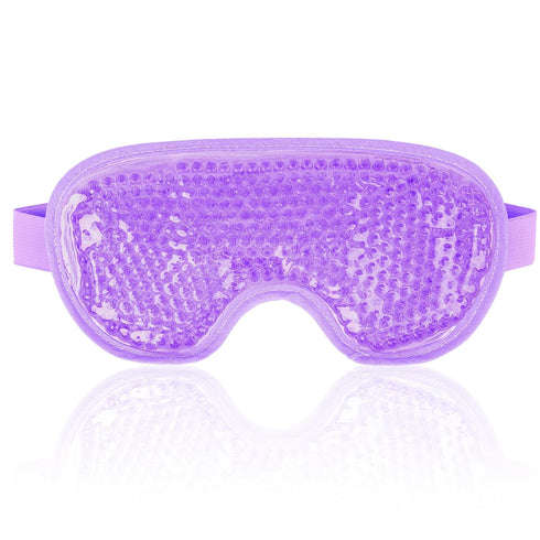 NEWGO Cooling Gel Eye Mask - Reusable Cold Pack for Puffy Eyes, Dark Circles, Stress Relief, Purple