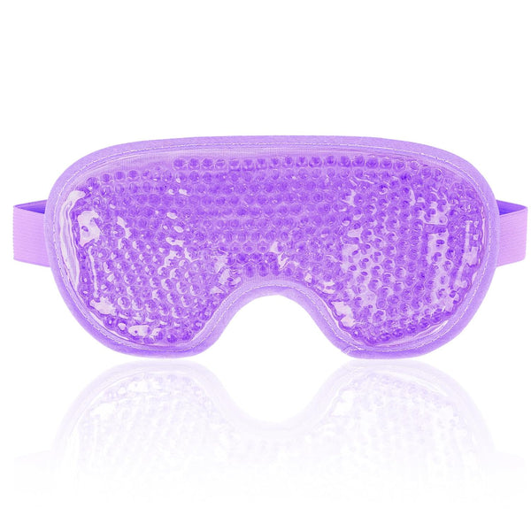 NEWGO Cooling Gel Eye Mask - Reusable Cold Pack for Puffy Eyes, Dark Circles, Stress Relief, Purple