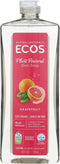 Earth Friendly Products Dishwashing Liquid, 25 Ounces, Natural Grapefruit