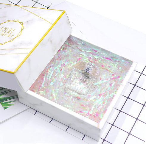 100 Grams Basket Filler Paper Shred, Sparkly Iridescent Film PP Hamper Shreds for DIY Gift Wrapping