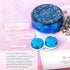 Contact Lens Case, Bling Constellations Travel Kit with Tweezers, Remover Tool, Mirror & Solution Bottle (Blue)