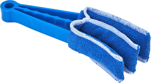 Blind Cleaner Duster Tool, Blue Window Blinds Cleaner with Microfiber Sleeve for Fans, Vents, Shutters