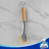 Pack 2 MR.SIGA Dish Brush with Long Bamboo Handle Built-in Scraper, Scrub Brush for Pans, Pots, Kitchen Sink Cleaning