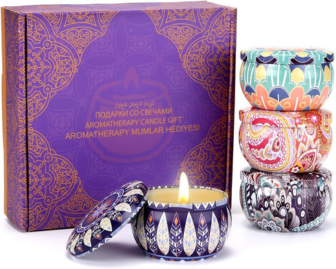 NARUNING 4 Pack (4Pack-Classic Aromatherapy Candles Long-Lasting Fragrance Soy Wax Aromatherapy Candles, Suitable