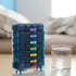 VALICLUD Portable Weekly Pill Organizer Medicine Case with Morning Afternoon Evening Reminder Travel-Friendly Storage