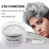 Silver Grey Hair Wax Pomades 4.23 oz - Natural Hair Coloring Wax Material for Disposable Hair Styling Clays Ash,