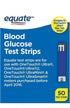Blood Glucose Test Strips - 50 Count for Glucose Monitor Kit, Compatible with OneTouch Meters, Reliable Readings