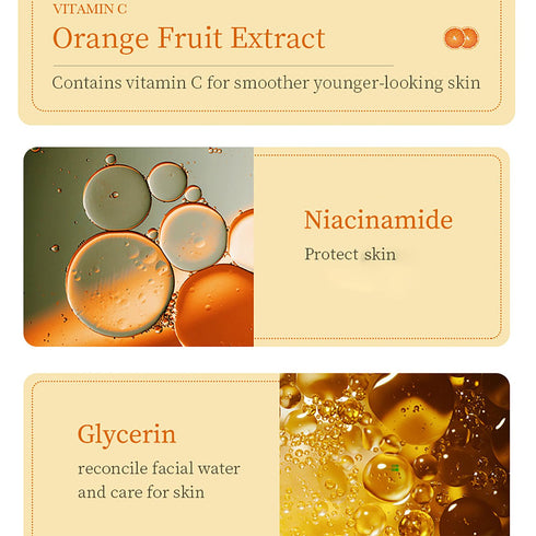 BIOAQUA Vitamin C White Face Lotion, Orange Moisturizing Hydration Facial Skincare, 120ml/4.06fl.oz