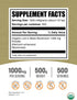 BulkSupplements.com Organic Lions Mane Mushroom Powder, Gluten Free - 1000mg per Serving, 500g (1.1 lbs) (Pack of 1)