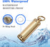 Pill Holder Keychain Container, Portable Mini Brass Waterproof Pill Box for Purse Pocket, Small Pill Case