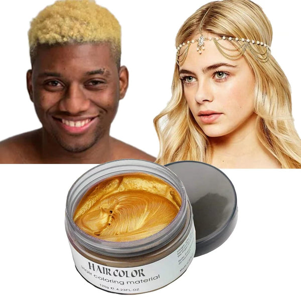 Temporary Hair Color Wax Dye, Hair Spray Color, Gold Hair Wax Color for Kids Temporary Hair Wax Dye for Halloween