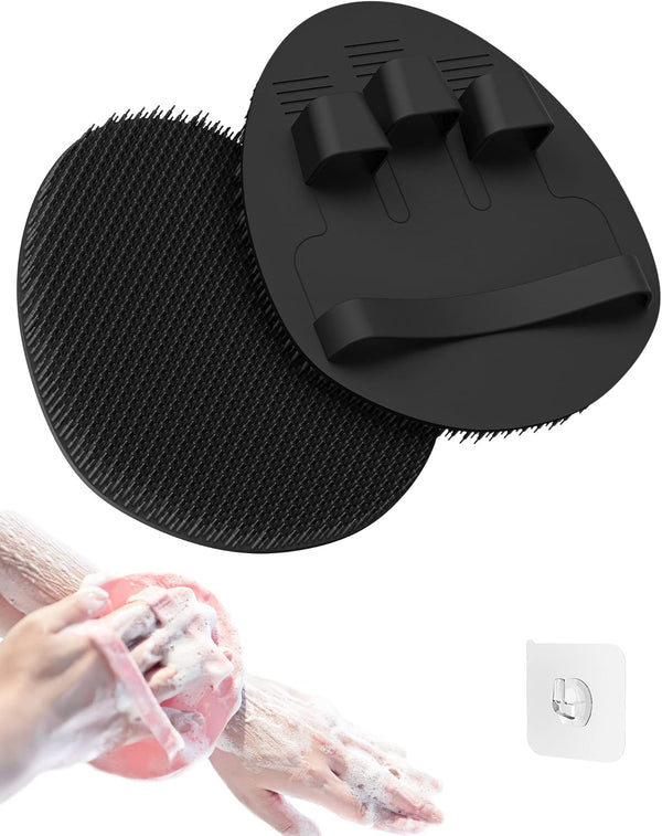 Soft Silicone Shower Brush, Super-lathering Body & Face Brush, Gentle Exfoliating Cleaning Glove for All Skin Types