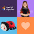 Special Supplies Ladybug Sensory Vibrating Pillow, Pressure Activated for Kids and Adults, Plush Minky Soft