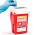 Sharps Container Small - Portable Needle Disposal Bin for Home Use and Labs - 1 Quart (Pack of 1)