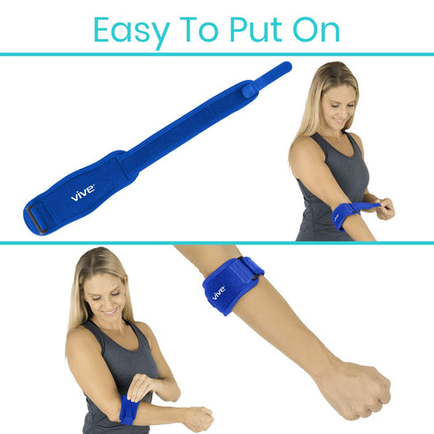Vive Tennis Elbow Brace for Men & Women 2 Pack - Tendonitis Elbow Brace for Pain Relief and Support