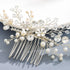 Wedding Hair Comb Pearl Headpieces | Rhinestone Bridal Side Hair Accessories for Women and Girls