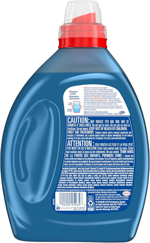 Persil Laundry Detergent Liquid, Intense Fresh Scent, 2X Concentrated, High Efficiency (HE), 50 fl oz, 66 Loads