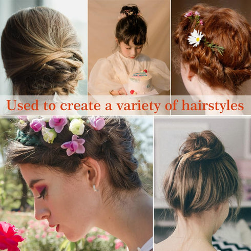 YINGFENG 330 Count U Shaped Hair Pins: 2.4 inch Black Bun Pins for Women and Girls with Storage Box, Hair Accessories