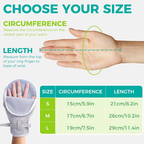 Medical Restraint Gloves - 2Pcs, Hand Protective Zip-Up Gloves for Dementia Patients, Elderly, Bed Restraints Mitts