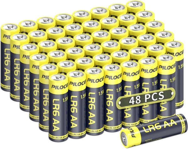 48 Pack AA Batteries, 1.5V Alkaline Double A Battery, 48 Count LR6 Battery with 10 Year Self-Life