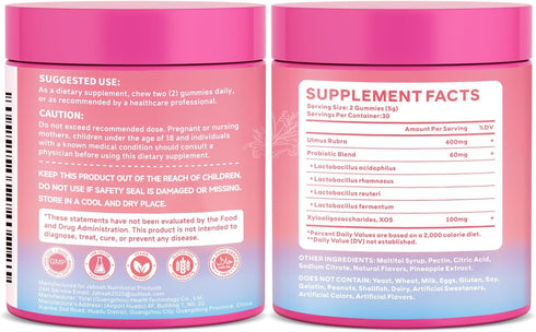 Gummies Gummy Immune (60 Count) Her Juicy Feminine Probiotics for Women, Women's Probiotic with Slippery Elm - Supports