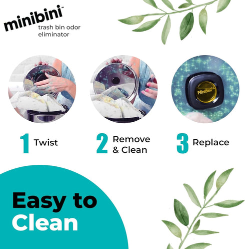 Flint MiniBini Odor Eliminating Device, 30 Day Deodorizer with Fresh Lemon Scent for Kitchen, Bathroom, Garbage Can
