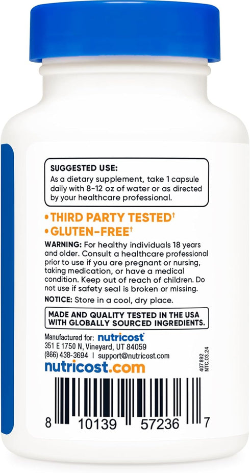 Nutricost Dihydroberberine Capsules, 200mg, More Bioavailable Metabolite of Berberine (60 Capsules)