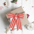 TONIFUL 2 Rolls-2 Inch Red Striped Wired Ribbon, Red and White for Gift Wrapping, Bows Making, Wedding Birthday Decor