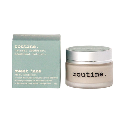 Routine. Natural Deodorant (2 Oz) Sweet Jane, Aluminum Free for Women & Men, Vanilla, Rose, Cinnamon