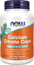 NOW Supplements Calcium Citrate with Vitamin D, Magnesium, Zinc, Copper, Manganese - 120 Veg Capsules