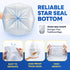 Plexon 56 43" 47" 16 Commercial Pack 150 Gallon Clear Trash Bags x High-Density Garbage Liners, Micron Heavy-Duty Clear