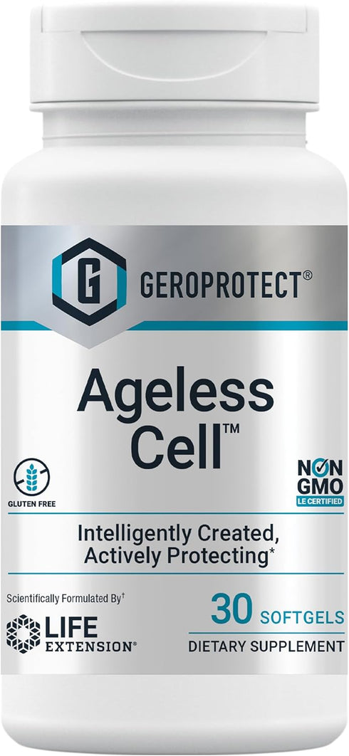 Life Extension GEROPROTECT Ageless Cell – Anti-aging Cellular Rejuvenation & Energy, Supports Organ Health -