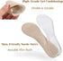 CB 4-Pairs Arch Support Insoles Silicone Gel Invisible Slim Inserts for Women Shoes, 3/4 Length, Shock Absorption, Arch