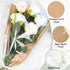 STEFORD 50Pcs 9.8x17.9 Inch Flower Bags for Bouquets Kraft Floral Sleeves Wrapping Paper with Ribbons for Mother's Day