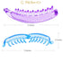 RC ROCHE ORNAMENT 6 Pcs Womens Premium Hair Plastic Banana Clip, Large Transparent Multicolor, Strong Hold Accessory