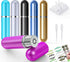 6 Pack Aromatherapy Nasal Inhaler Tubes, Portable Reusable Aluminum Nasal Inhalers with Mini Droppers