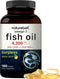 Omega 3 Fish Oil 4,200mg, 180 Burpless Softgels, Premium Wild Caught Fish, Heart & Brain Support - Mercury Free