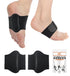 HiRui Arch Support Braces (Pair) - Adjustable Wraps with Gel Pads for Plantar Fasciitis Relief (Black)