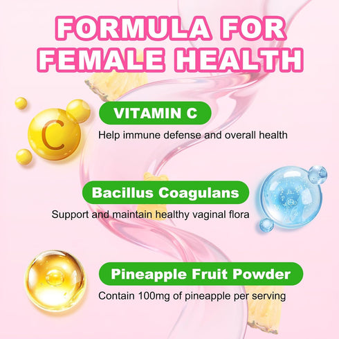 Gummies Immune 120 Count Feminine Balance for Women, Premium PH Balance Supplement with Vitamin C & D for Women's