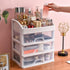 Makeup Organizer with 3 Drawers Plastic Storage for Vanity Cosmetic Display Cases Large Capacity Bathroom Countertop Plastic Storage for Skin Care Products(Arc Type) by Freebirdly