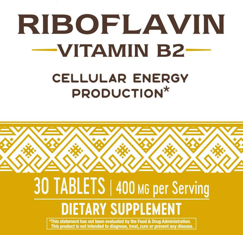 Nature's Way Riboflavin Vitamin B2 - 400 mg per serving, Pack of 3